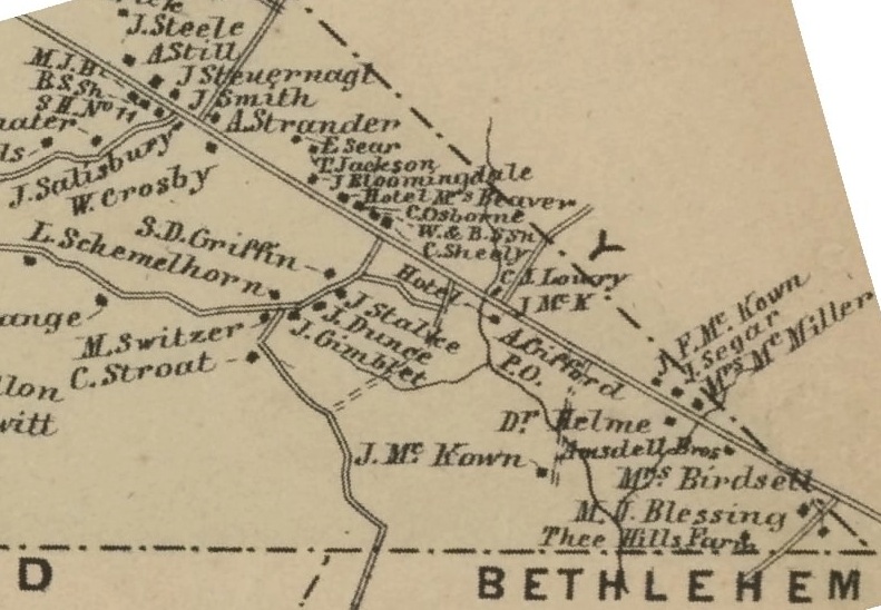 McKownville in Beers map
      1866