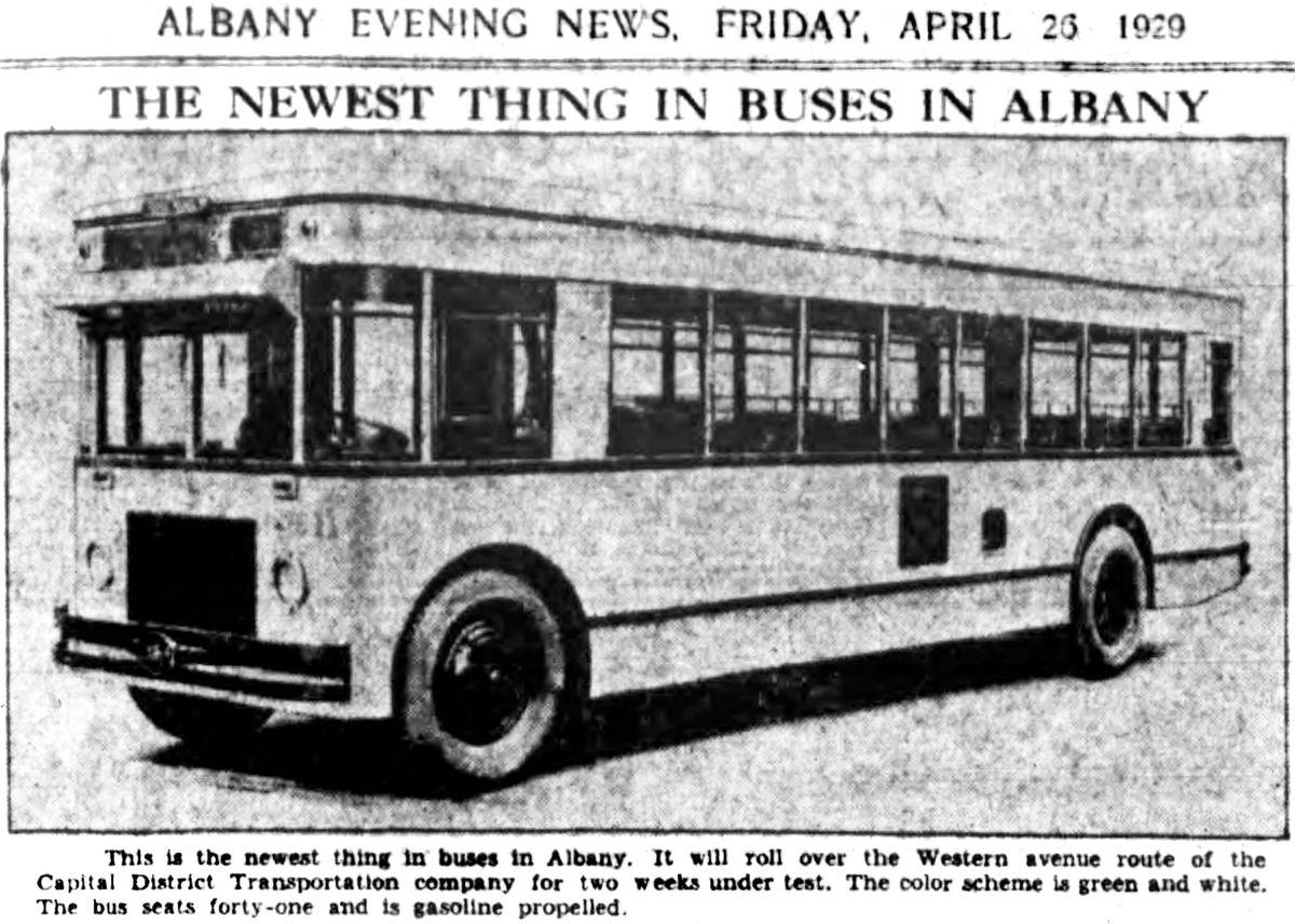ACF bus for
      Western Avenue route April 1929