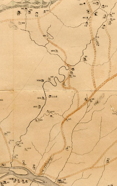 Normanskill
      valley extract from 1767 Bleeker map
