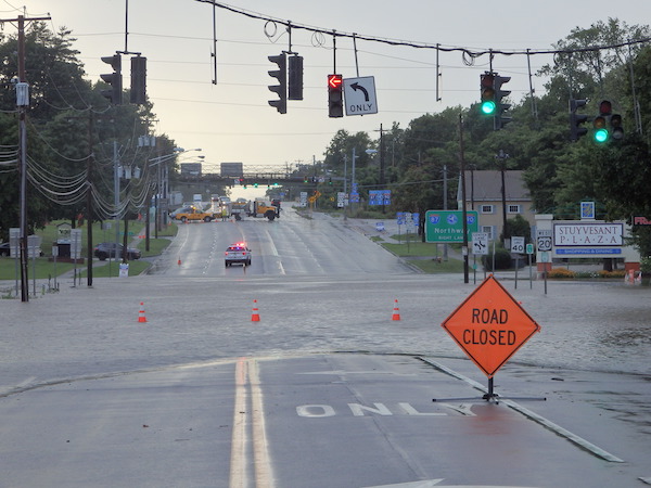 Western Avenue flooded 4 Aug 2020