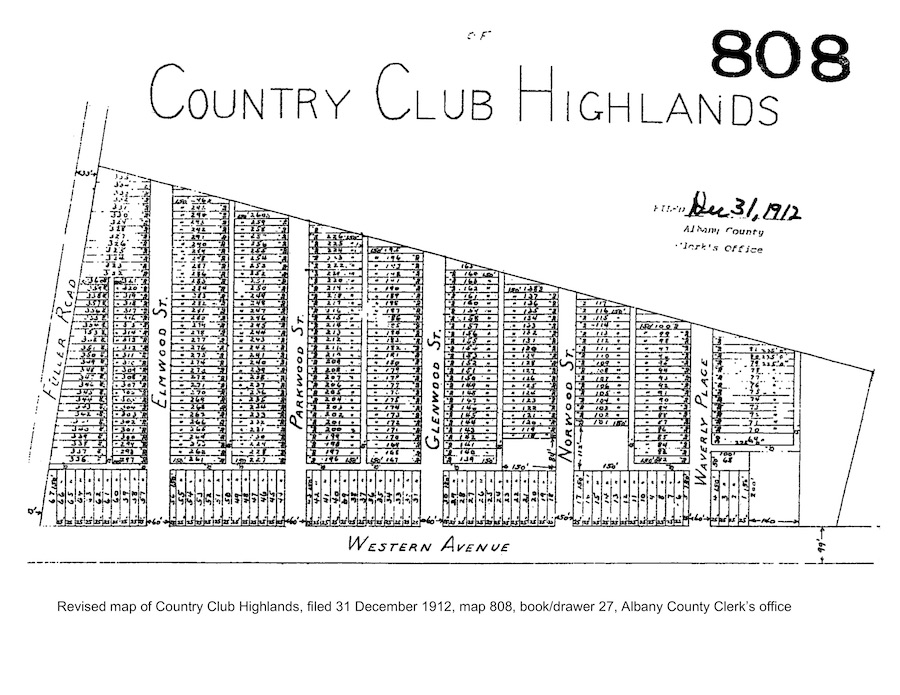 map of Country Club Highlands 1912