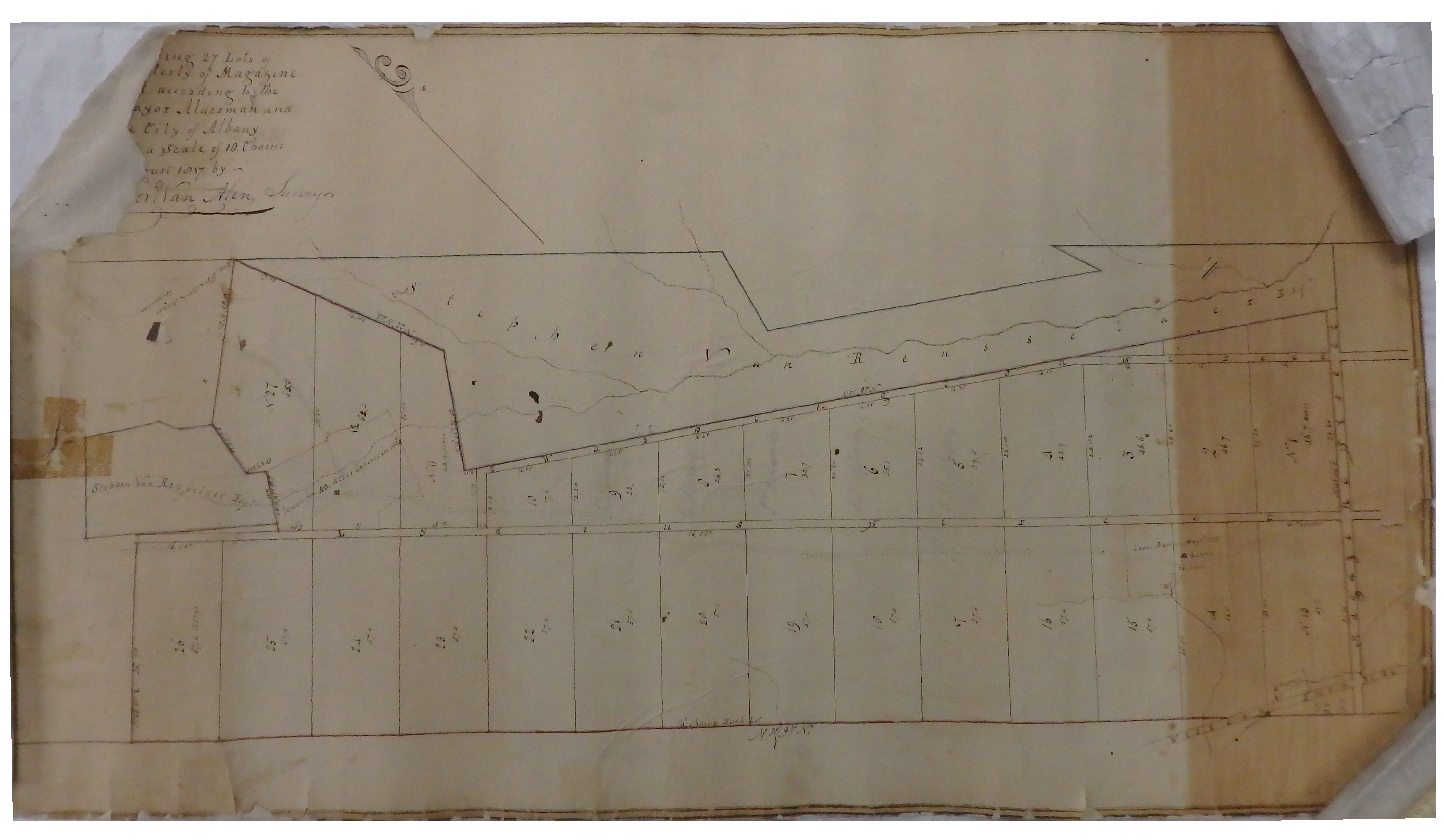 photo of
        the 1817 Evert Van Alen map of the great lots