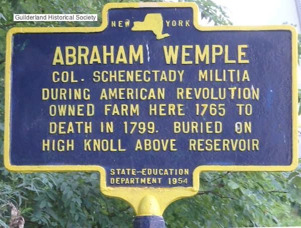 Abraham Wemple highway marker
        Rte 20 Guilderland