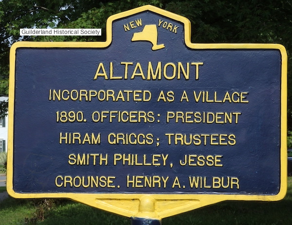 Altamont highway marker Main St
        Altamont