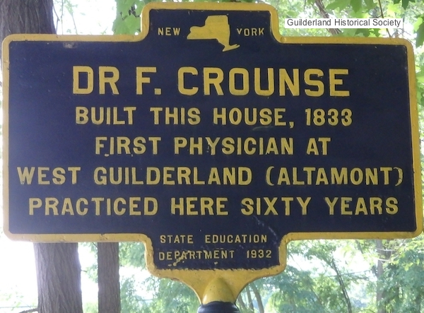 Dr F Crounse highway marker Rte
        146 Altamont
