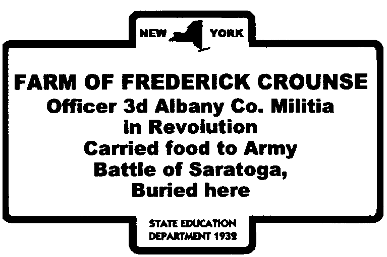 Farm of Frederick
        Crounse highway marker