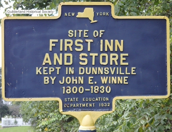 First Inn and store highway
        marker Rte 20 Dunnsville Guilderland