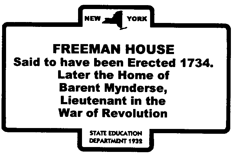 Freeman
        House highway marker