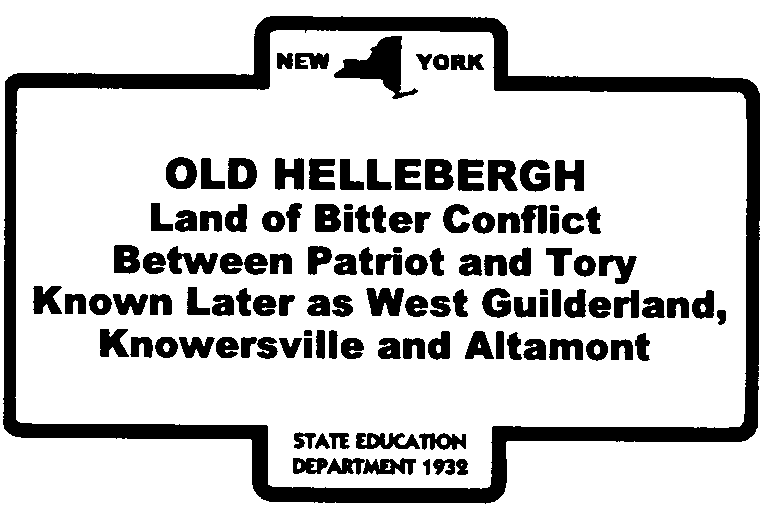 Old
        Hellebergh highway marker