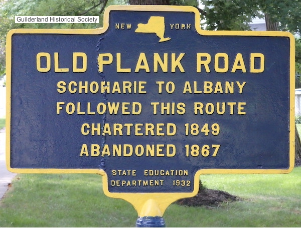 Old Plank Road highway marker
        Rte 146 in Altamont