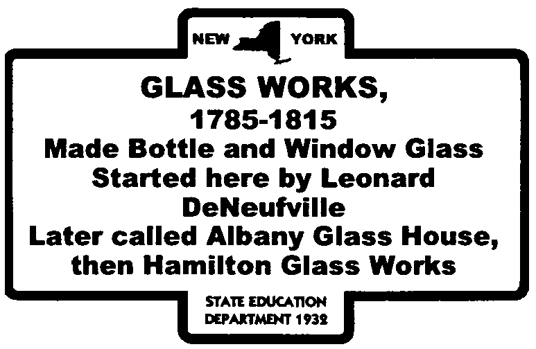 drawing image of old
        Glassworks highway marker