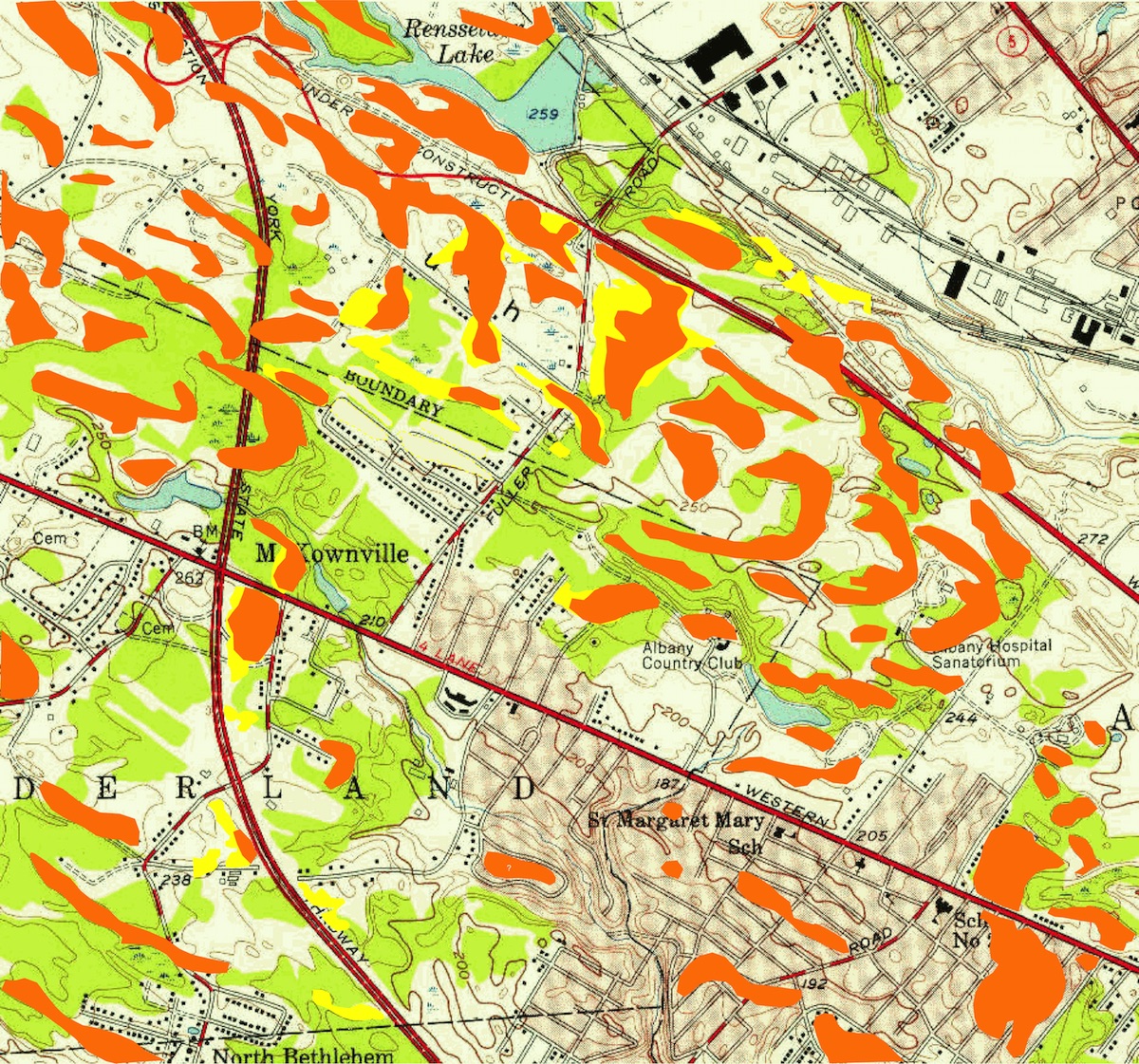 sand dunes
      near McKownville map