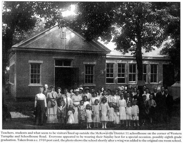 Mckownville Schoolhouse c.1910,
      graduation?