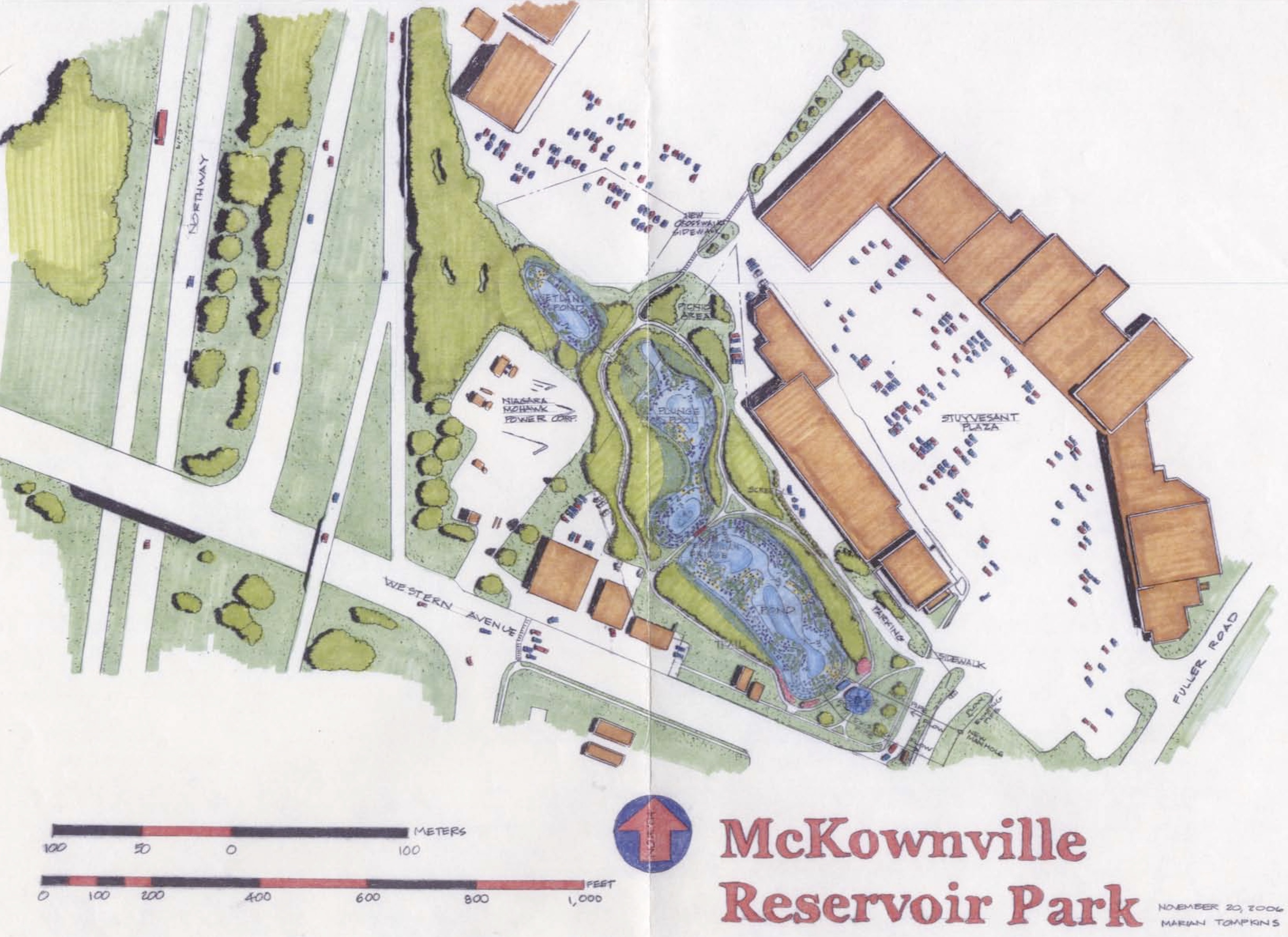 concept
        drawing for McKownville Reservoir Park 2006